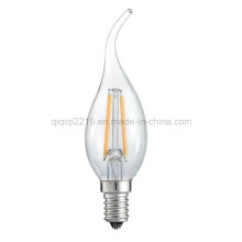 1.5W Ca35 Candle LED Filament Bulb with Transparent